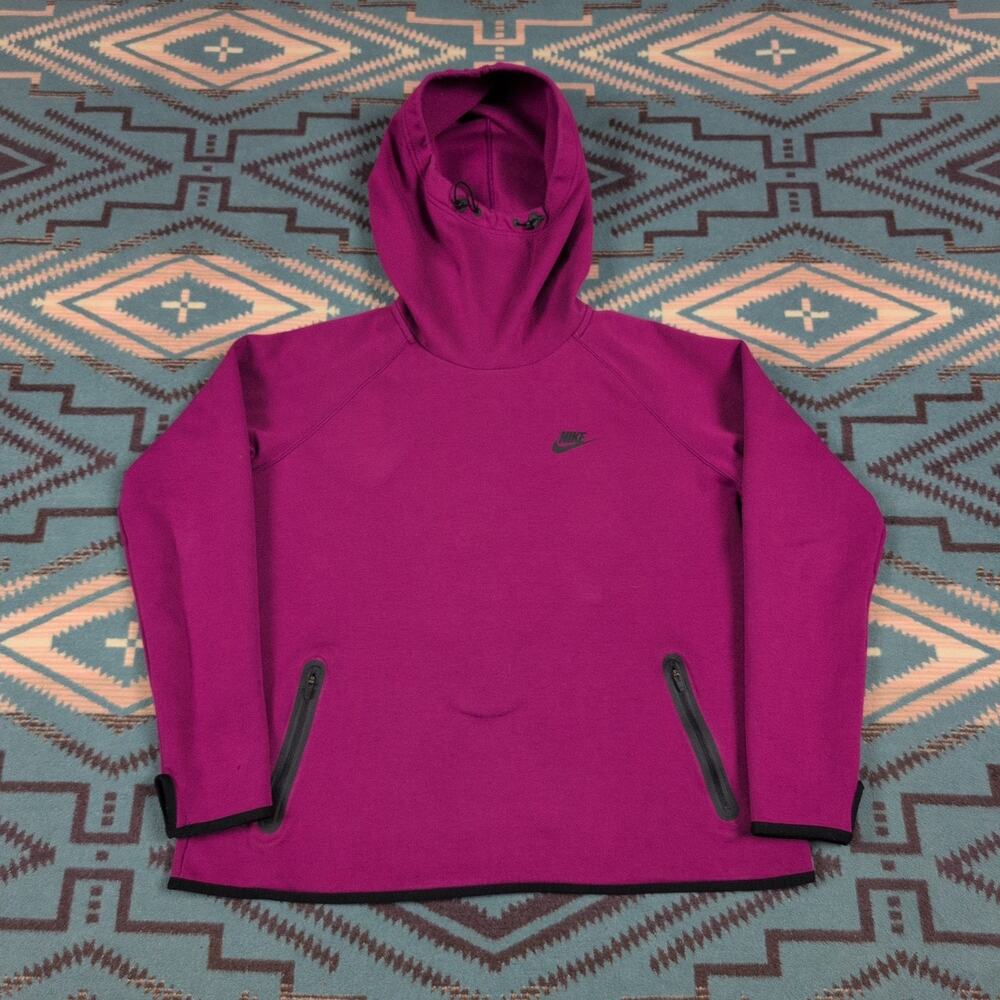 Women’s Nike Tech Fleece Full Zip Hoodie Magenta Size Large
